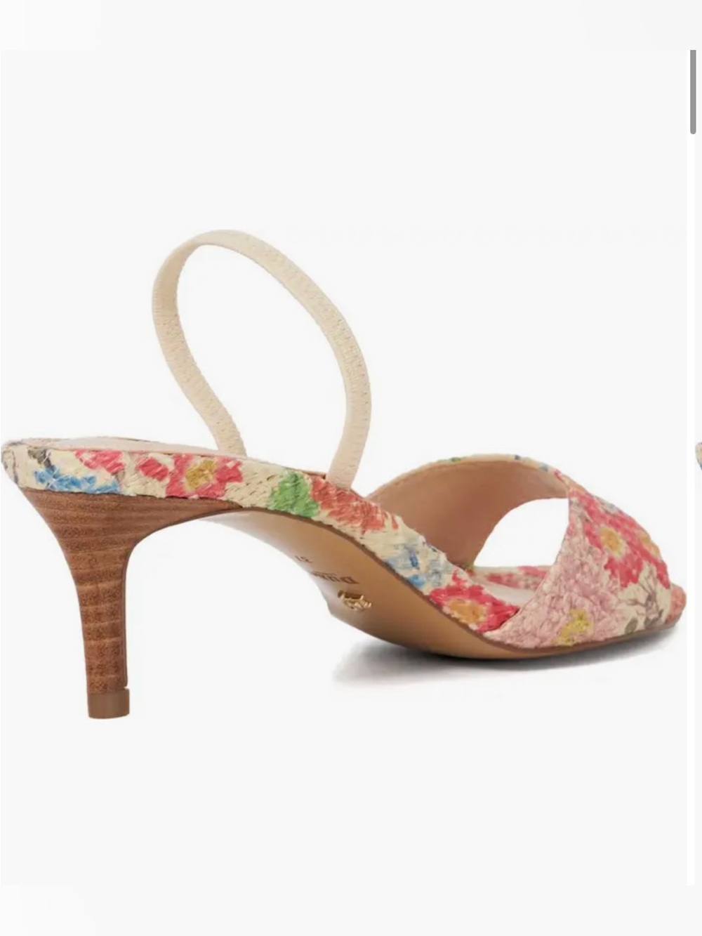 New Dune London Raffia Floral Sandal size US 7/ EU 37 - Picture 3 of 13
